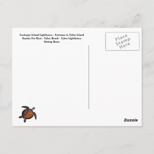 Tybee Island, Georgia Briefkaart (Achterkant)