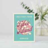 Tybee Island Georgia Chatham USA retro Briefkaart (Staand voorkant)