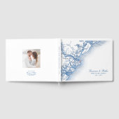 Tybee Island Georgia Kaart Elegante bruiloft Gastenboek (Volledig)