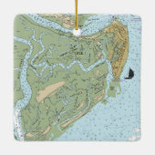 Tybee Island Georgia Keramisch Ornament (Achterkant)