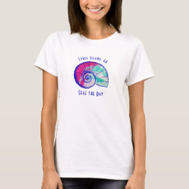 Tybee Island Georgia Kleurrijk Seashell T-shirt