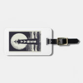 Tybee Island Georgia Lighthouse Moon Bagagelabel (Voorkant horizontaal)