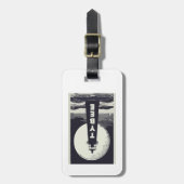 Tybee Island Georgia Lighthouse Moon Bagagelabel (Voorkant verticaal)