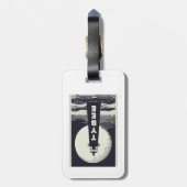 Tybee Island Georgia Lighthouse Moon Bagagelabel (Achterkant verticaal)