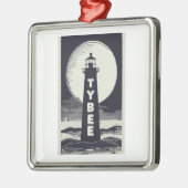 Tybee Island Georgia Lighthouse Moon Metalen Ornament (Links)