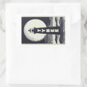 Tybee Island Georgia Lighthouse Moon Rechthoekige Sticker (Tas)