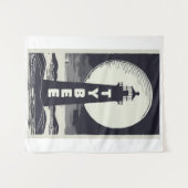 Tybee Island Georgia Lighthouse Moon Wandkleed (Voorkant (horizontaal))