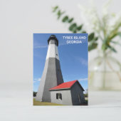 Tybee Island Georgia Lighthouse Travel Briefkaart (Staand voorkant)