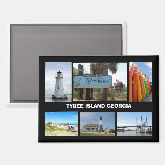 Tybee Island, Georgia Magneet (Voorkant / Achterkant)