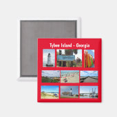 Tybee Island, Georgia Magneet (Voorkant / Achterkant)