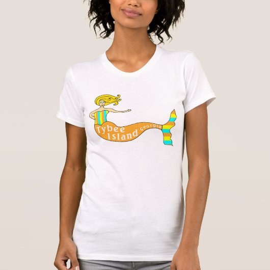 Tybee Island, Georgia Mermaid T-shirt (Voorkant)
