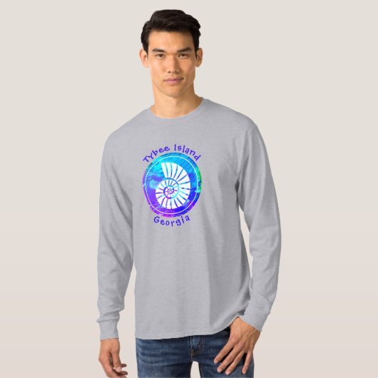 Tybee Island Georgia Ocean Seashell T-Shirt (Voorkant volledig)