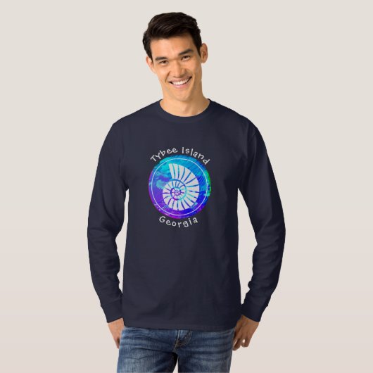 Tybee Island Georgia Ocean Seashell T-shirt (Voorkant volledig)