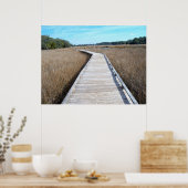 Tybee Island Georgia pathway poster foto (Keuken)