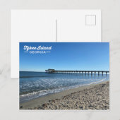 Tybee Island Georgia Pier Beach Briefkaart (Voorkant / Achterkant)