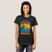 Tybee Island Georgia Retro Throwback Surf & Beach  T-shirt (Voorkant volledig)