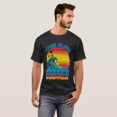 Tybee Island Georgia Retro Throwback Surf & Beach  T-shirt (Voorkant volledig)