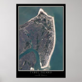 Tybee Island Georgia Satellite Poster Map (Voorkant)