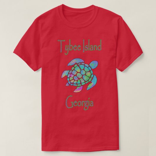 Tybee Island Georgia Sea Turtle T-shirt (Design voorkant)