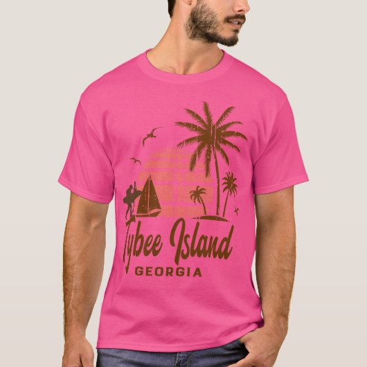 Tybee Island Georgia Seaside Sunset T-shirt (Voorkant)