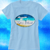 Tybee Island Georgia Soaring Seagull Beach T-shirt