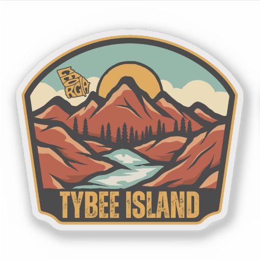 Tybee Island, Georgia Sticker (Voorkant)