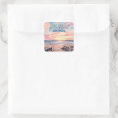 Tybee Island Georgia Sunrise Beach Savannah Vierkante Sticker (Tas)