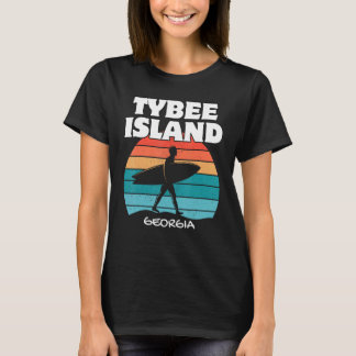 TYBEE ISLAND GEORGIA SURF ZONSONDERGANG SURFEN T-SHIRT