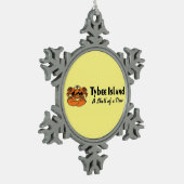 Tybee Island Georgia Tin Sneeuwvlok Ornament (Links)