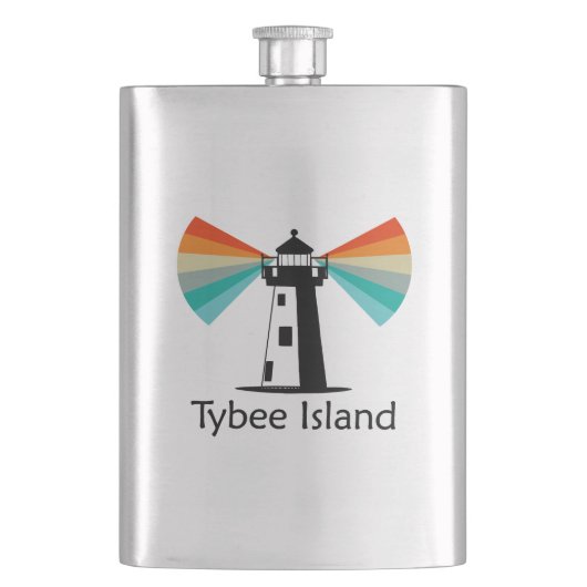 Tybee Island Georgia vuurtoren regenboog Flacon (Voorkant)