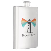 Tybee Island Georgia vuurtoren regenboog Flacon (Rechts)