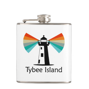 Tybee Island Georgia vuurtoren regenboog Heupfles