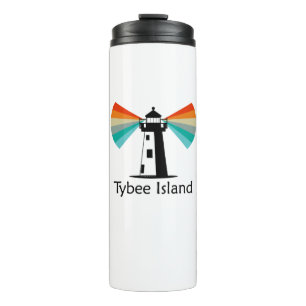 Tybee Island Georgia vuurtoren regenboog Thermosbeker