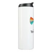 Tybee Island Georgia vuurtoren regenboog Thermosbeker (Gedraaid links)