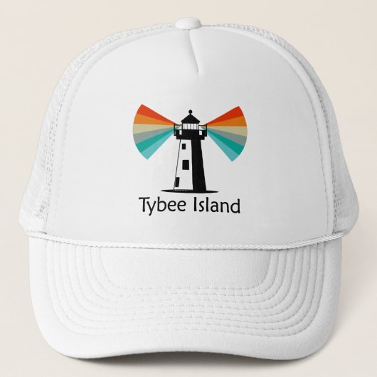 Tybee Island Georgia vuurtoren regenboog Trucker Pet (Voorkant)