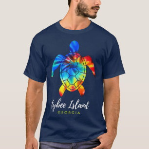 Tybee Island Georgia Zee Turtle Tie Dye T-shirt