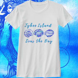 Tybee Island Georgia Zeeen de Dag Seashell T-shirt