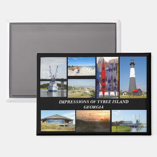 Tybee Island Georiga Magneet (Voorkant / Achterkant)
