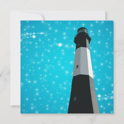 tybee island light station invitation kaart (Voorkant)