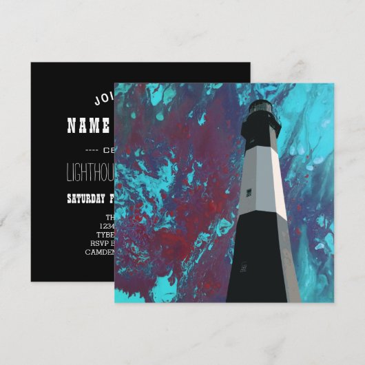Tybee Island Light Station uitnodiging (Voorkant / Achterkant)
