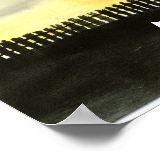 TYBEE Island Lighthouse art collecteerbare geschen Poster (Hoek)