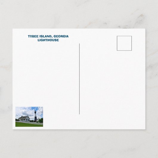 Tybee Island Lighthouse Briefkaart (Achterkant)