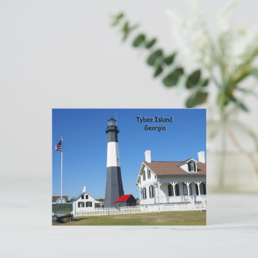 Tybee Island Lighthouse Briefkaart (Staand voorkant)