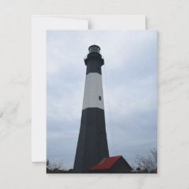 Tybee Island Lighthouse foto op een Feestdagenkaart