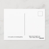 Tybee Island Lighthouse Georgia Amerikaanse vlag Briefkaart (Achterkant)