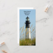 Tybee Island Lighthouse Kaart (Voorkant / Achterkant in situ)