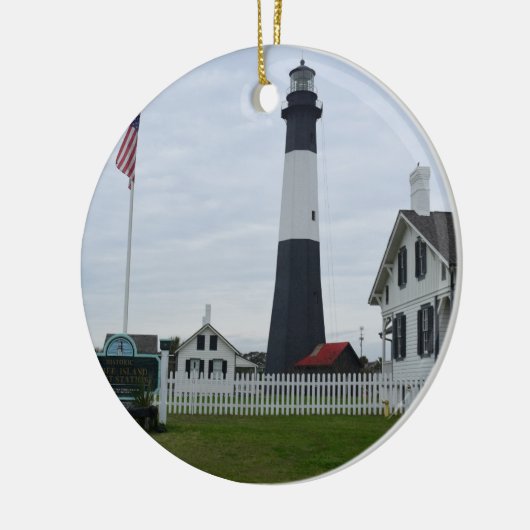 Tybee Island Lighthouse Keramisch Ornament (Links)