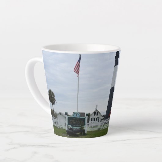 Tybee Island Lighthouse Latte Mok (Linkerhoek)