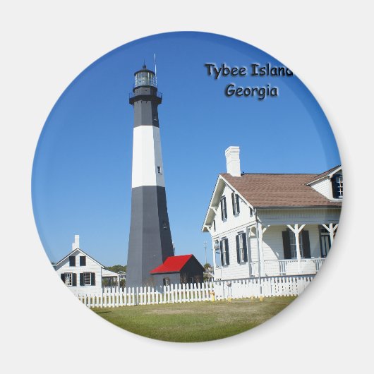 Tybee Island Lighthouse Magneet (Voorkant)