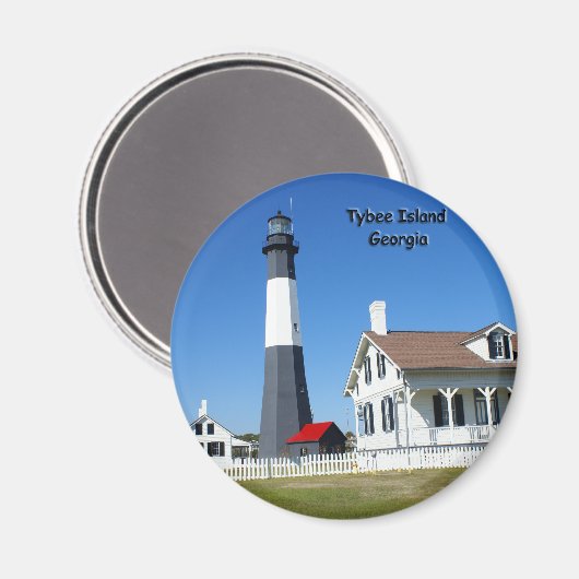 Tybee Island Lighthouse Magneet (Voorkant / Achterkant)